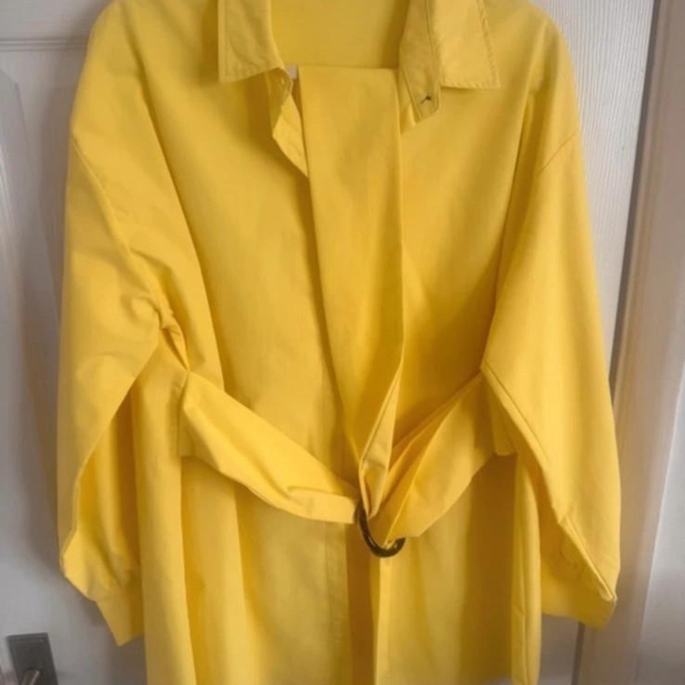 Yellow Women's Belted Coat
